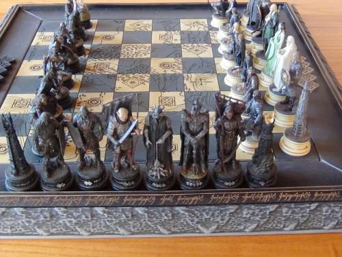 Lord of the Rings Chess Set Collection  -  Painted Lead Figurines - Originating from London