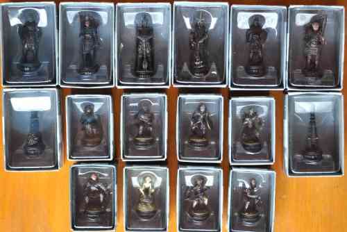 Lord of the Rings Chess Set Collection  -  Painted Lead Figurines - Originating from London