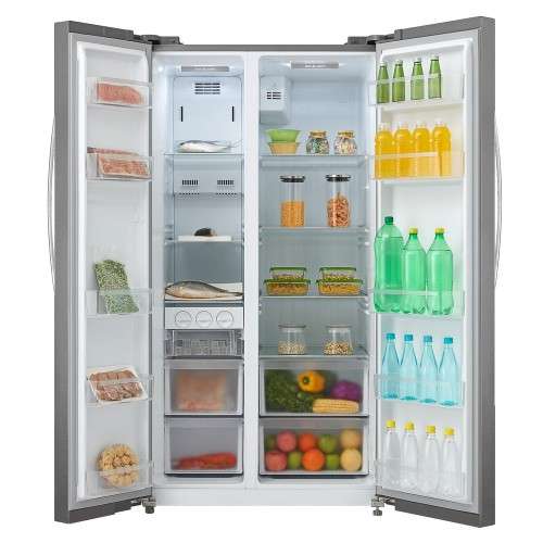 MIDEA 527L Side by Side Fridge/Freezer - Stainless Steel - World's No. 1 Refrigerator Exporter