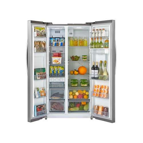 MIDEA 522L Side by Side Fridge/Freezer - Stainless Steel - World's No. 1 Refrigerator Exporter