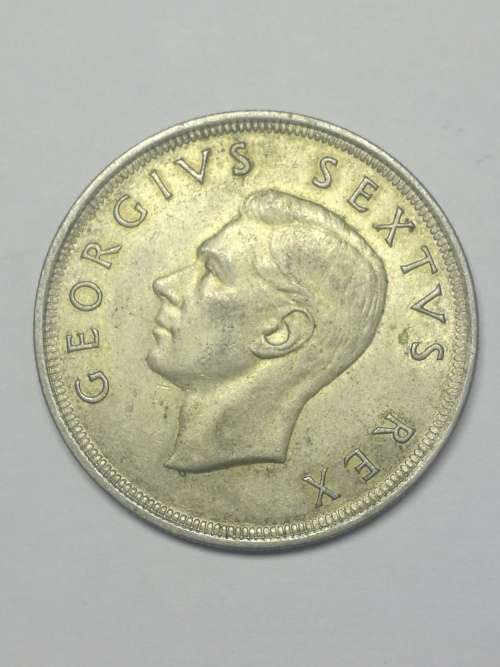 1951 5 shilling south africa in au condition km# 40.2 collectors coin .