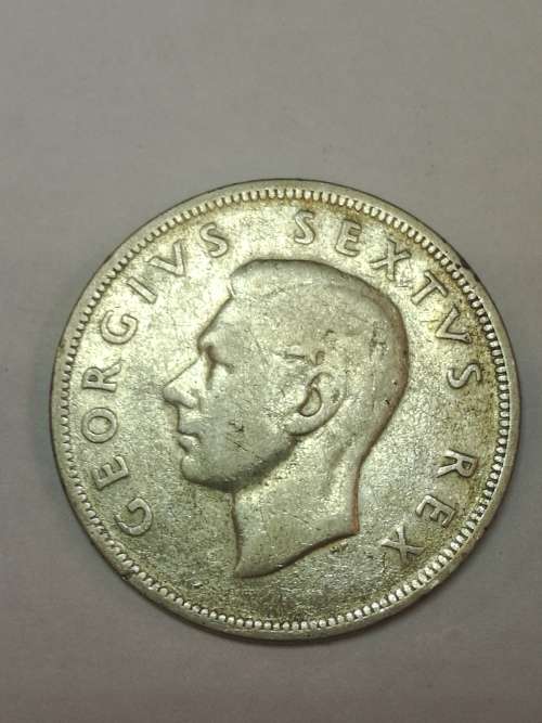 1952 TWO AND A HALF SHILLING UNION OF SA COIN .