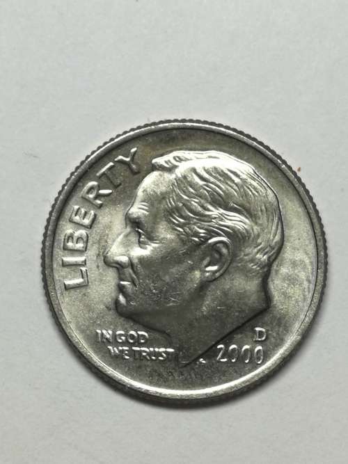 2000D rooseveld double die error coin rare and valuable. see description for photos .