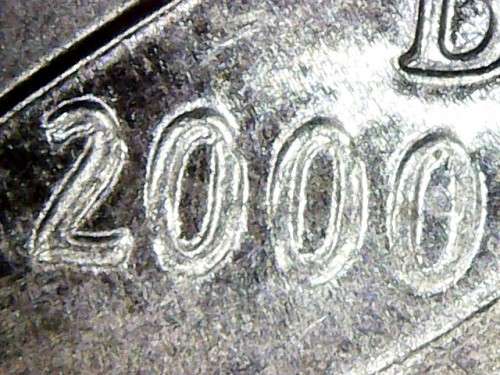 2000D rooseveld double die error coin rare and valuable. see description for photos .