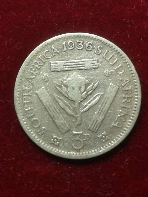 1936 TICKEY UNION OF SOUTH AFRICA .LW MINTAGE .