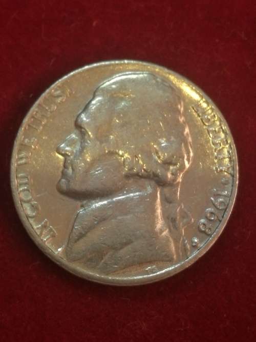1968S JEFFERSON NICKEL RPM ERROR COIN  RARE
