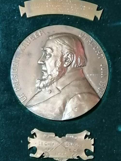 1902 STAY IN UTRECHT KRUGER MEDALLION, VERY RARE, NUMISTA RARITY INDEX 97,ONLY 200 MADE.