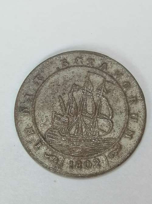 1602 INDIA BATAVORUM VAN RIEBEECK REPLICA TOKEN, SHIPS MONEY RARE,NUMISTA RARITY INDEX 94.