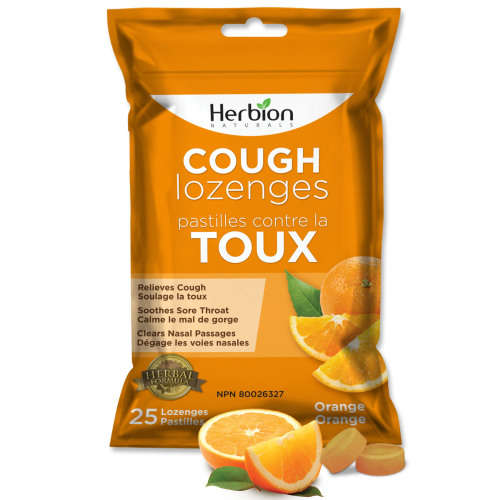Herbion Naturals Cough Lozenges with Natural Orange Flavors, 25 Lozenges
