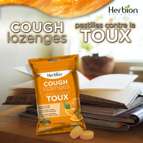 Herbion Naturals Cough Lozenges with Natural Orange Flavors, 25 Lozenges