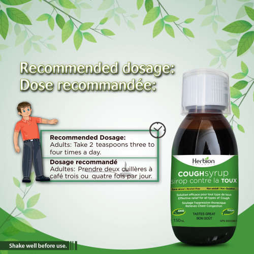 Herbion Naturals Sugar-Free Cough Syrup 5 fl oz - Effective Relief For All Types Of Cough