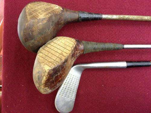 Set of 3 Old Golf Clubs