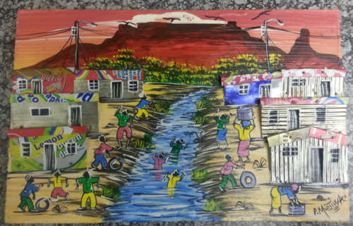 Beautiful and Original South African 3D Rural Area Painting