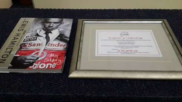 Lewis Hamilton Signed Book "My Story" including Certificate of Authenticity