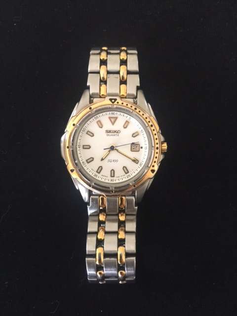 Women's SEIKO SQ 100 Two Tone Watch