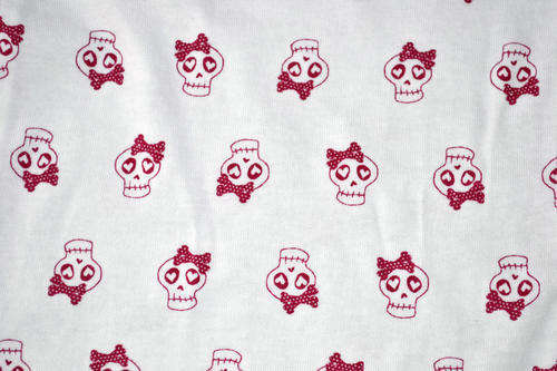 Oneside body vest babygro skull print
