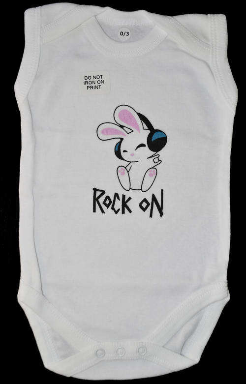 "Onesie" Rock On Bunny (Size: 0/3 months)