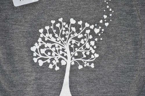 Babygro Body Vest Heart tree Grey neutral