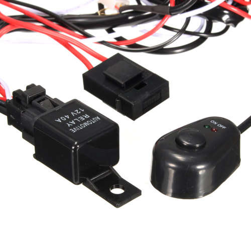 2.5M LED Work Light Bar Switch Wiring Harness Kit Loom Complete with 40A Relay & Fuse