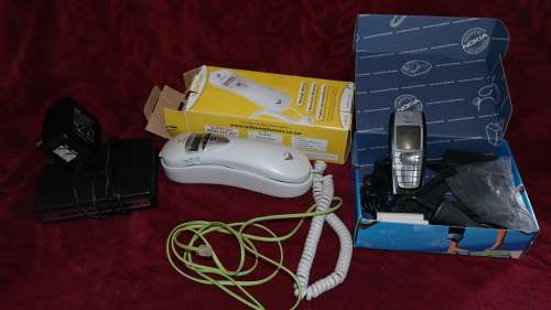 Nokia phone with accessories, Landline etc.