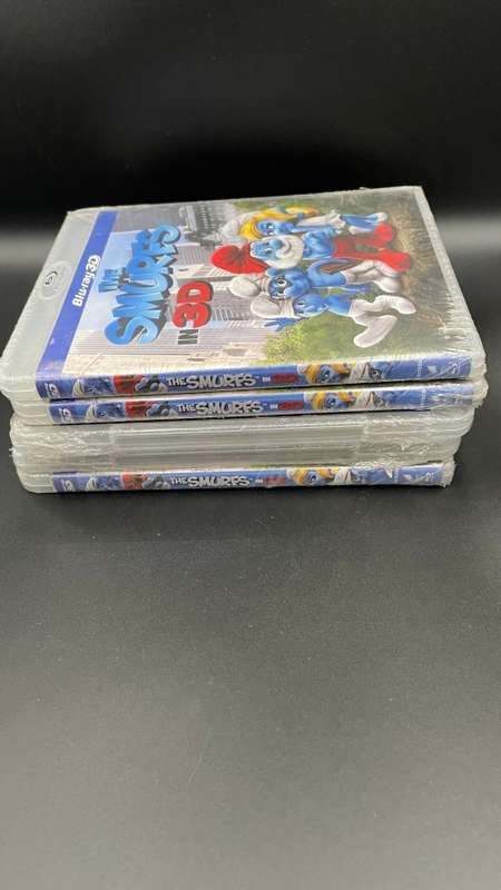 THE SMURFS IN 3D ( BLUERAY 3D)Pack of 5.