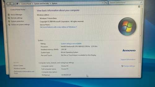 LENOVO C320 ALL IN ONE PC WITH WIRELESS MICROSOFT KEYBOARD AND MOUSE