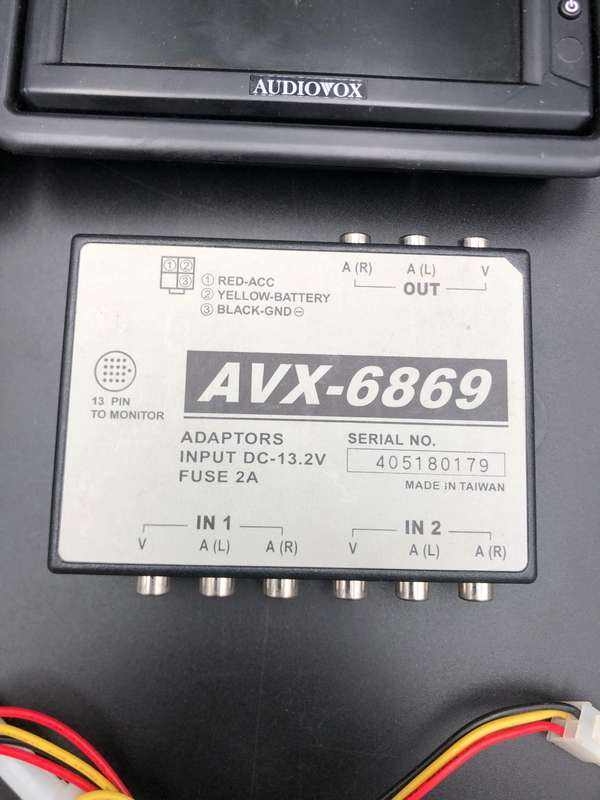 Set of 2 Audiovox LCM5620PKG 5 inch. Headrest Monitors