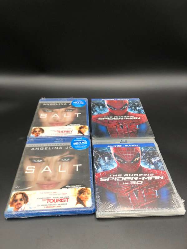 THE AMAZING SPIDER-MAN & SALT BLUE RAY DISCS