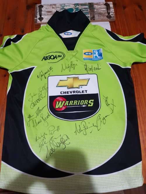 Signed Warriors cricket jersey