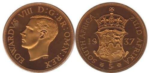 1937 Bronze Commemorative Crown - EDWARD VIII Proof in capsule 1937 Bronze Commemorative Crown
