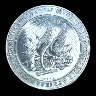 NZASM - 1895 - Silver medal - Opening van den Delgoabaai Spoorweg - EXTREMELY RARE