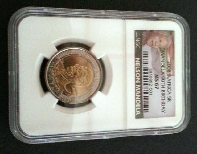 MS67 Mandela R5 Coin 2008 NGC Graded