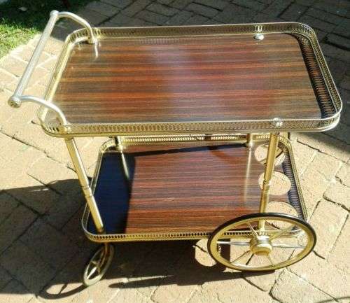 French Vintage Stunning drink trolley with 2 tiers