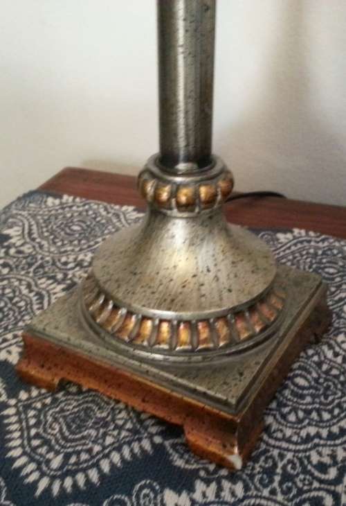 Bedside lamps, 90cm high.