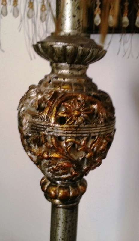 Bedside lamps, 90cm high.