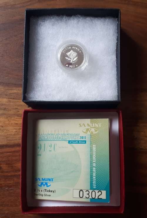 2011 Tickey Maritime history Sterling silver 2 1/2c