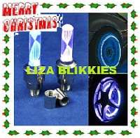 2 Fireflys Flashing LED Tyre Valve Cap Neon Lamp Pack