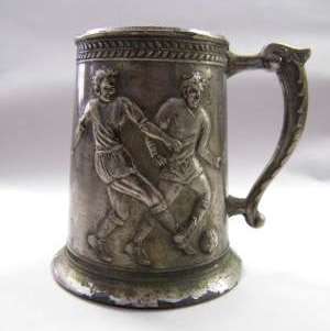 Silver plated Soccer mug