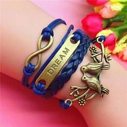 Infinity Antique Bronze Dream Bird Bracelet