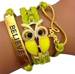 Infinity Hope Owl Bracelet