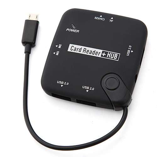 SG-008 All in One Card Reader + 3 Ports HUB for Samsung Galaxy S3/ S4/ Note2/ Note3 ect