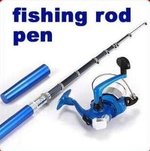Fishing Rod in Pen Case that fits in your Pocket! w/ Rod, Reel, Hooks and Bober