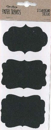 Chalkboard Stickers, 4 Sheets, 12pcs