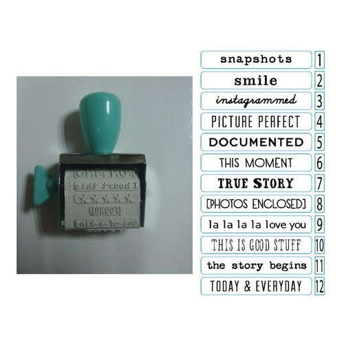 Roller Stamp with 12 Phrases - Snapshots