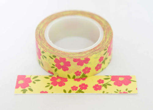 Pink and Yellow Floral Washi Tape
