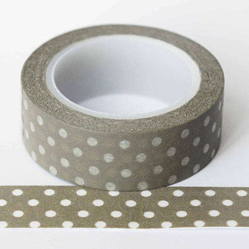 Grey Polka Dot Washi Tape