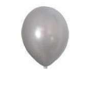 Silver Metallic Latex Balloons