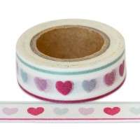 Pink and Turquoise Hearts Washi Tape