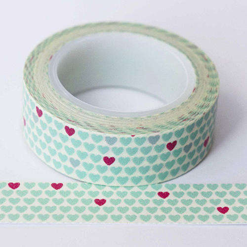 Blue and Pink Hearts Washi Tape