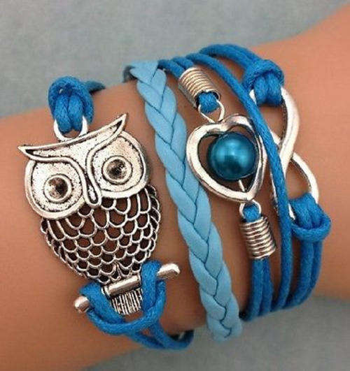 Infinity Owl/Heart Bracelet